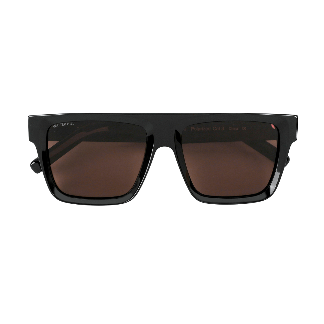 WALTER HILL Sunglasses Medium/Large / Polarized Cat.3 / Mazzucchelli Acetate BANKS - Brown