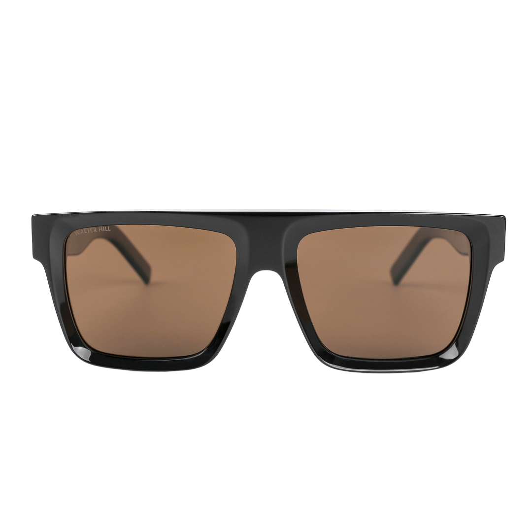 WALTER HILL Sunglasses Medium/Large / Polarized Cat.3 / Mazzucchelli Acetate BANKS - Brown