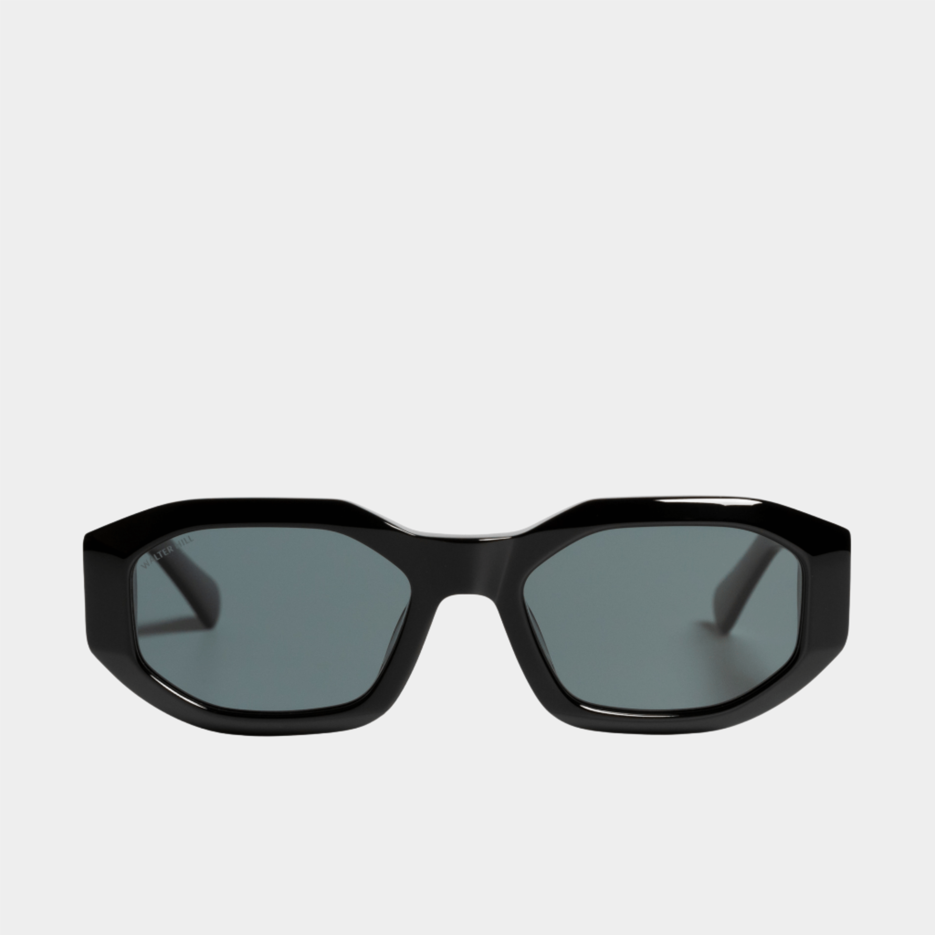 WALTER HILL | CORAL Black Hexagonal Sunglasses | Polarized