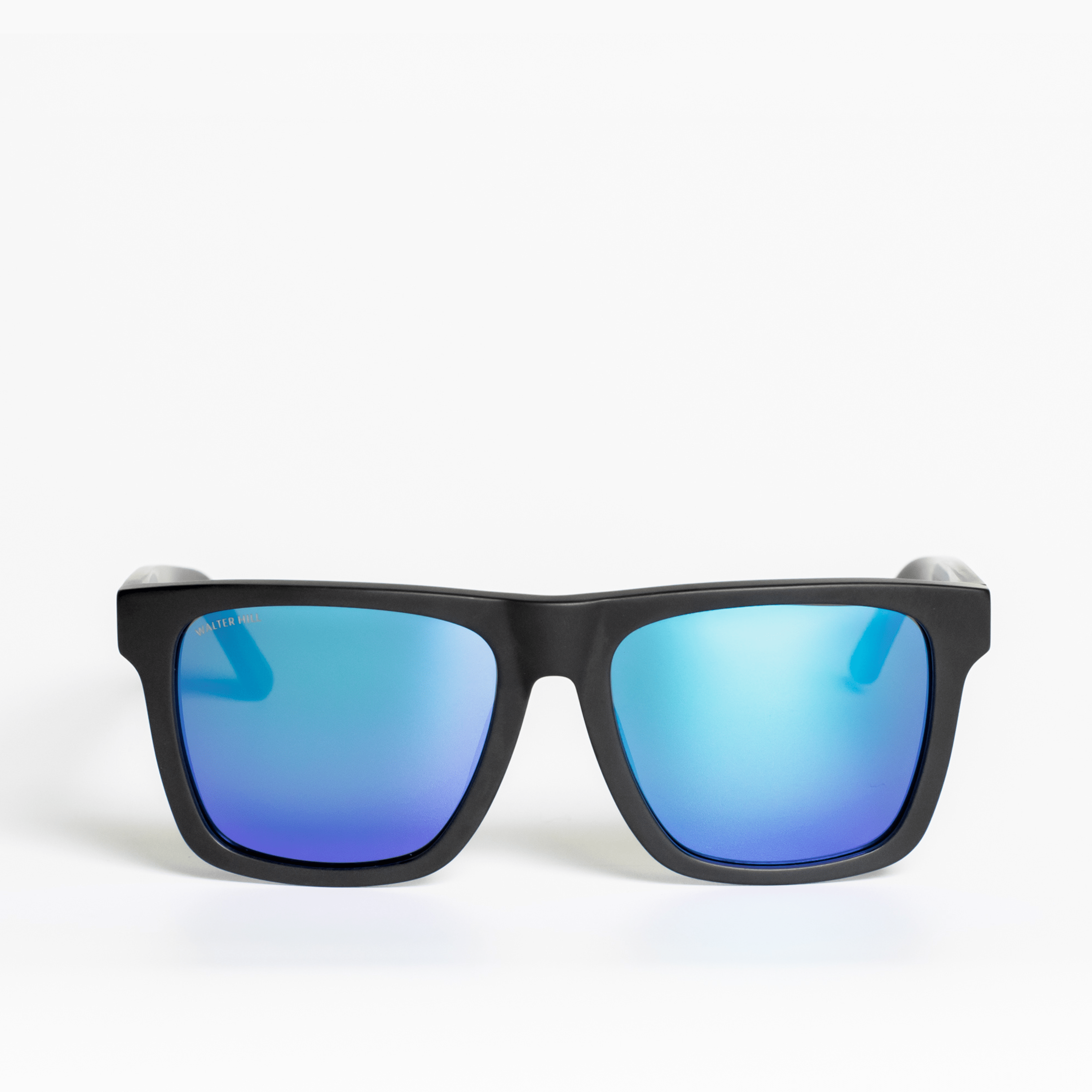Walter Hill Sunglasses Medium/Large / Polarized Cat.3 / Mazzucchelli Acetate AALTO - Matte Black - Blue