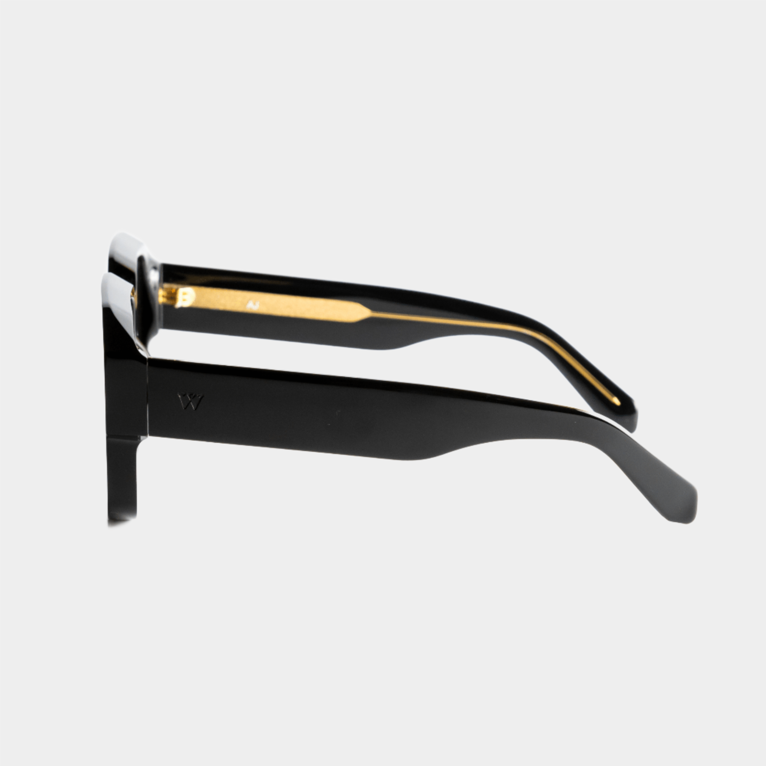 Walter Hill Sunglasses Medium/Large / Cat.2 / Mazzucchelli Acetate AJ - Black