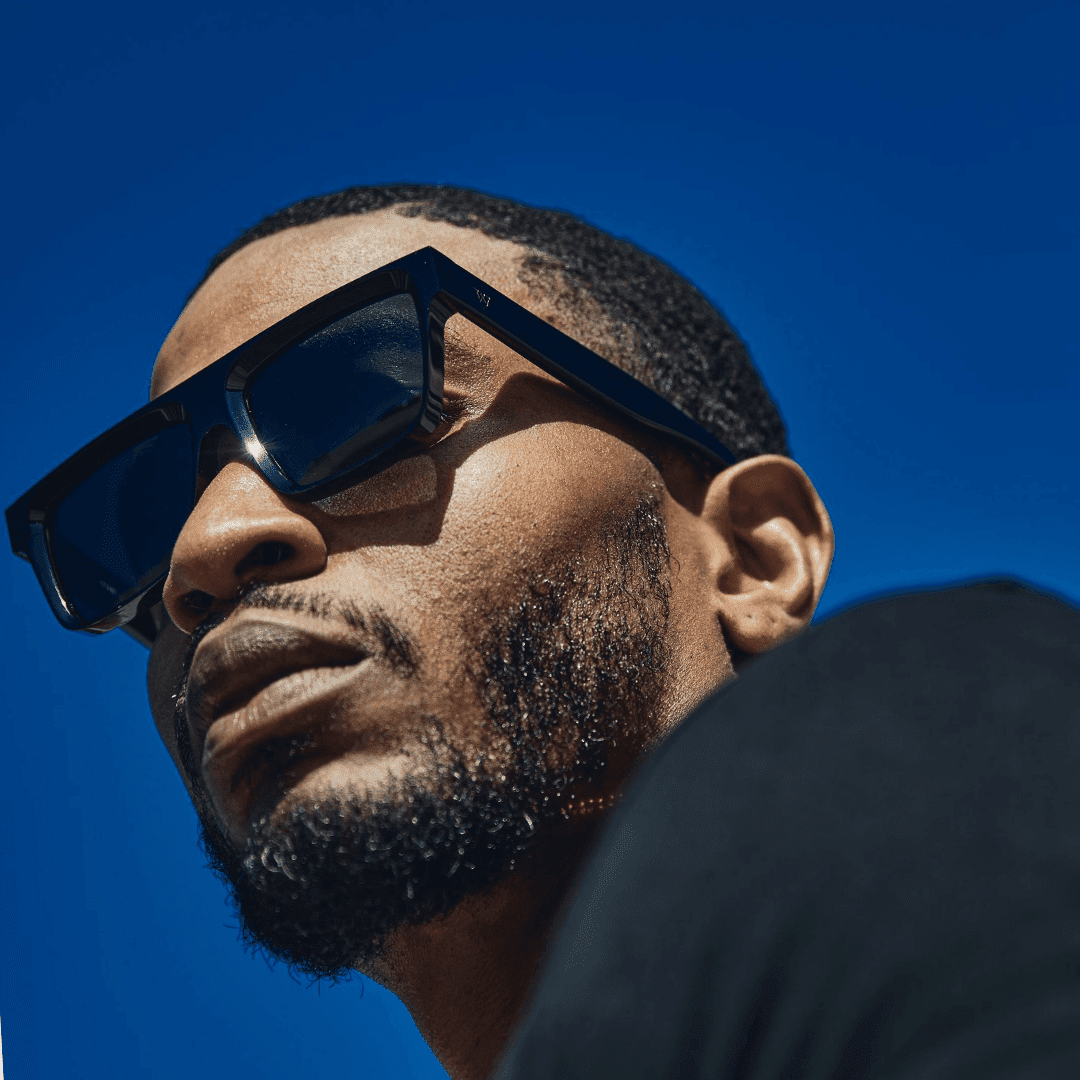 Men's oversized black sunglasses on sale