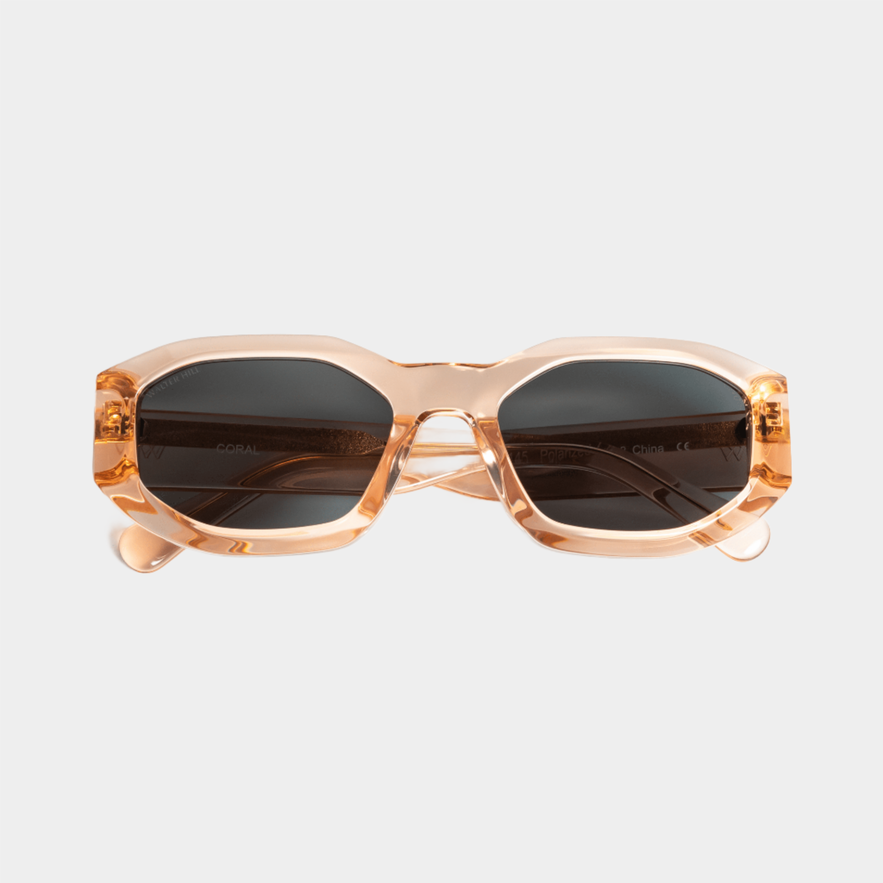 Walter Hill Sunglasses Medium/Large / Polarized Cat.3 / Mazzucchelli Acetate CORAL - Champagne